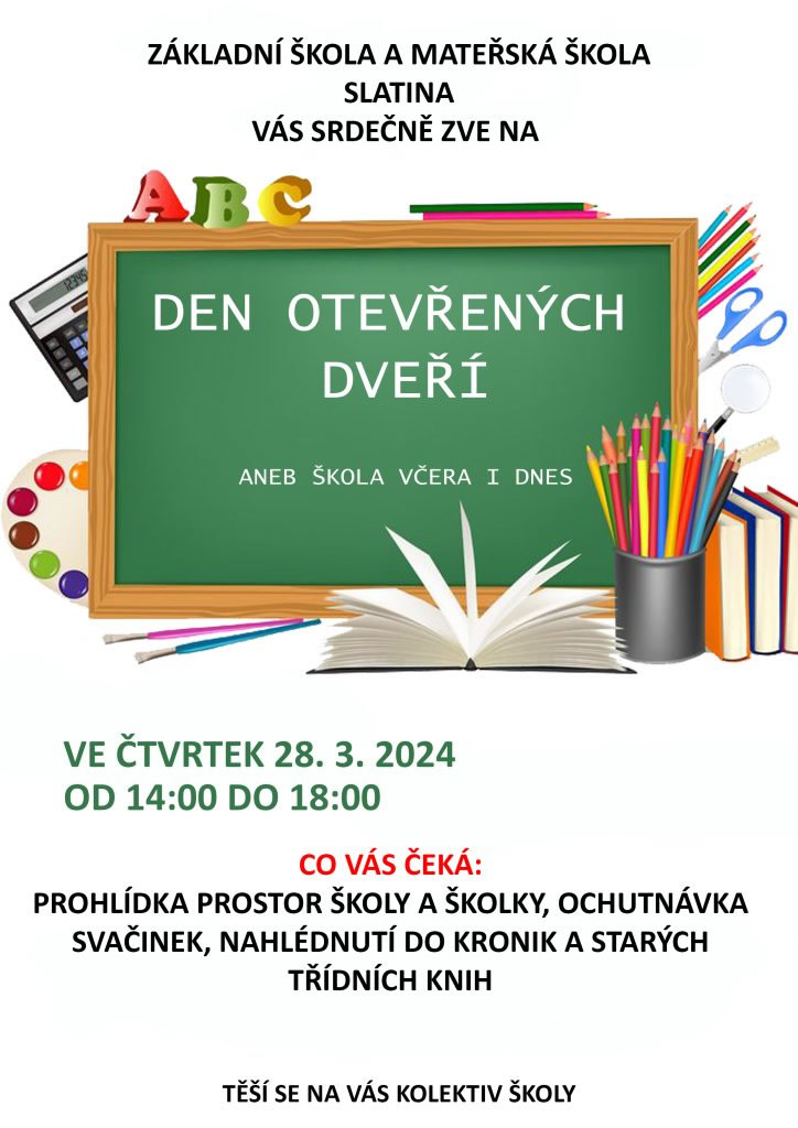 Den otevřených dveří školy Slatina