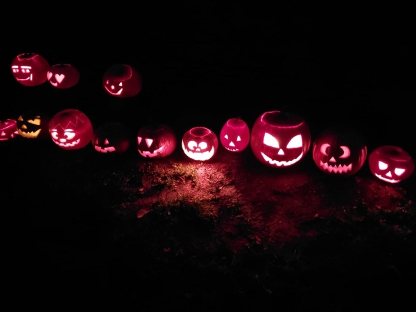 Tradiční dlabání dýní u kulturního domu oslavilo Haloween