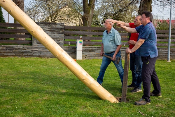 Po dvouleté pauze stojí za kulturním domem májka