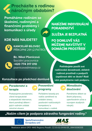 PODPORA OHROŽENÝCH RODIN S DĚTMI