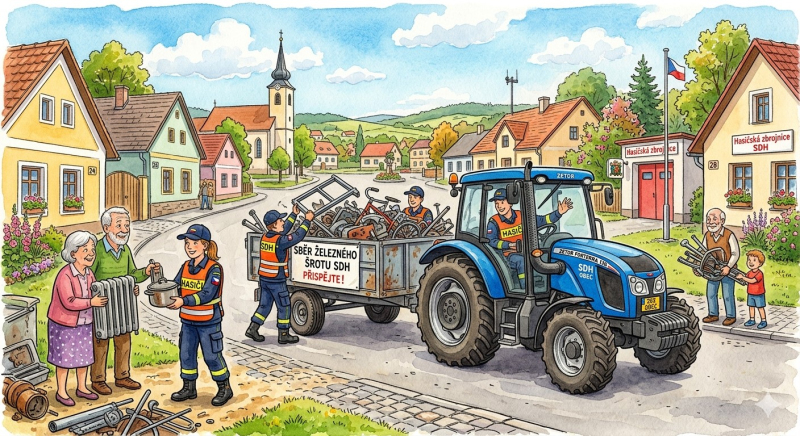 SBĚR ŽELEZNÉHO ŠROTU V NAŠÍ OBCI