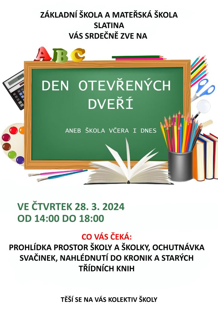 Den otevřených dveří školy Slatina